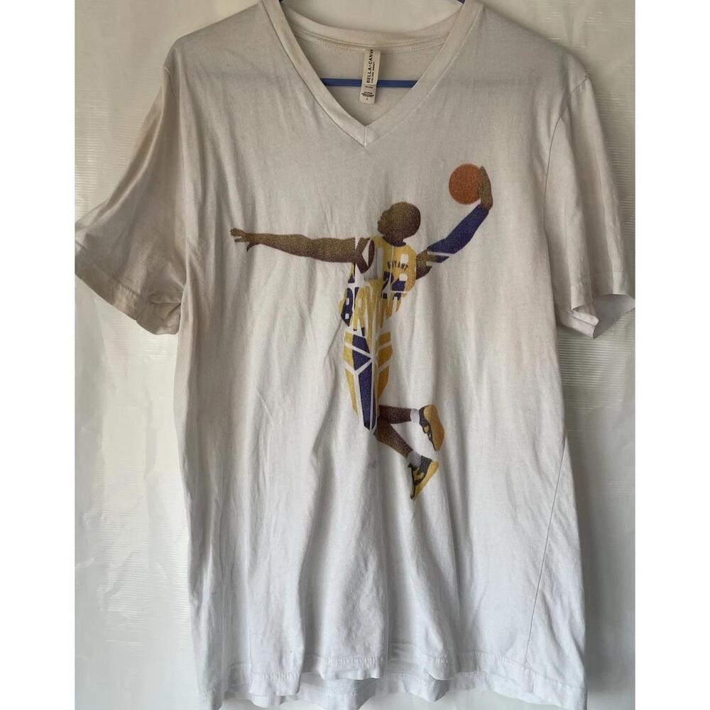 Kobe Bryant Lakers White Graphic T Shirt Basketball